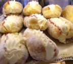 Cream buns at the Bramley Village Bakery